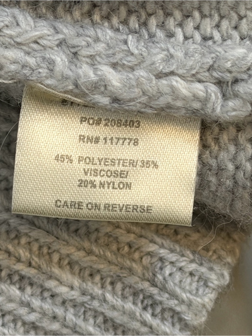 Lovestitch Gray Faux Wrap Knit Sweater Size Large - Picture 6 of 6